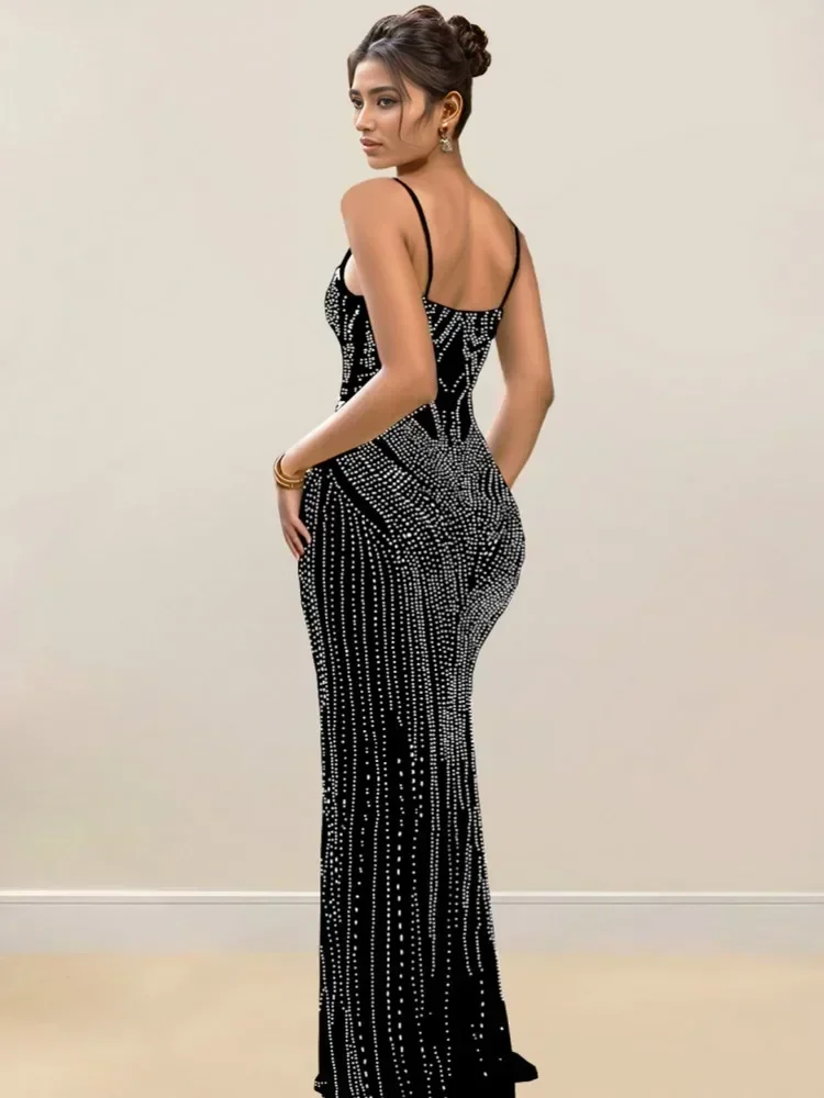 2025 New African Dresses For Women Vetement Femme Dashiki Abaya Diamonds Maxi Dress Africa Clothes Dashiki Ankara Dresses