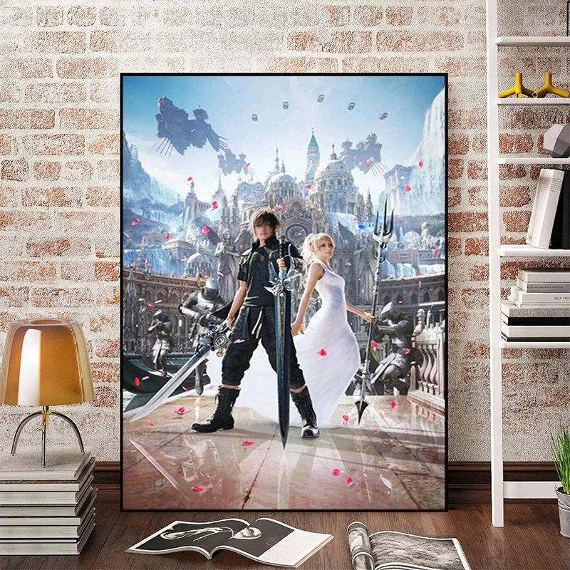 

Final Fantasy XV XIII Decorative Painting Gamer Home Decorations for the Room Video Game Poster Wall Decor Canvas Decoration Art