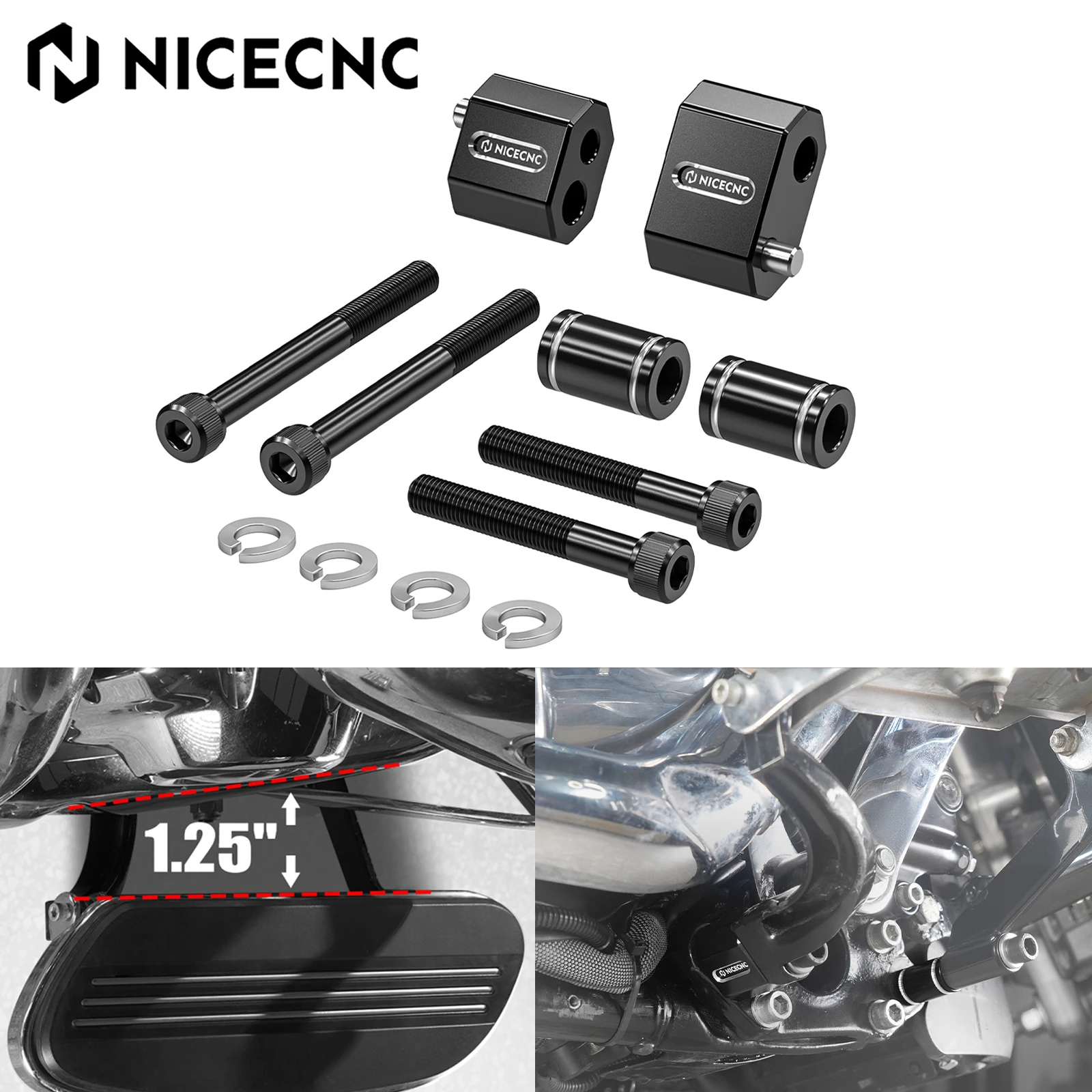 مجموعة تمديدات لوحة الأرضية للسائق Harley Street Glide FLHX FLHXS 2009-2024 Road King Classic FLHRC 2009-2020 Road Glide FLTRX #1