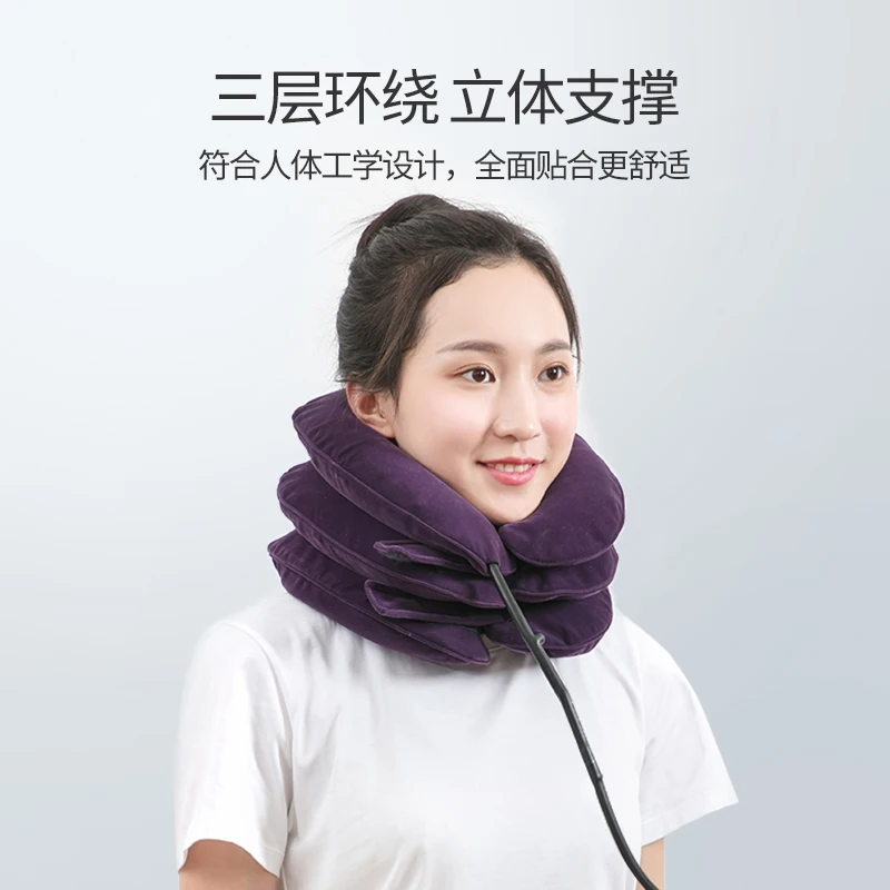 Special neck brace for household stretching correction of inflatable cervical vertebra tractor