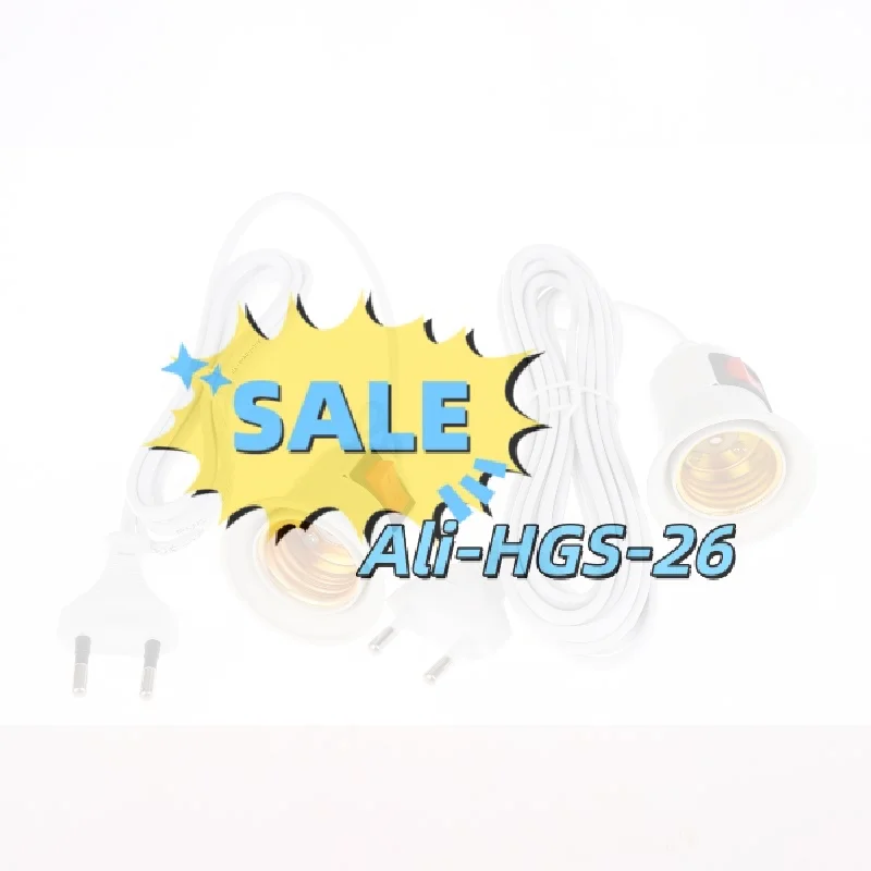 

E27 Lamp Holder with On/Off Switch - 3/5 Meter Cable EU Plug for Hanging Plant Lights, Indoor Use