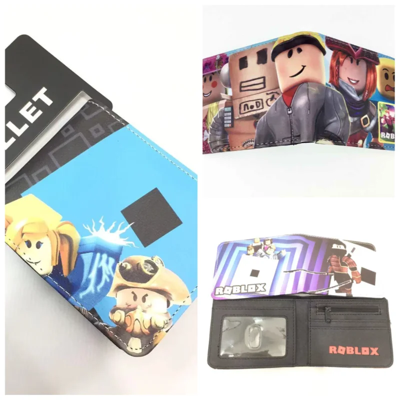 

Kawaii Game Roblox мультяшный принт из искусственной кожи кошелек большой емкости в полускладной кошелек сумка для хранения подарки на день рождения для студентов
