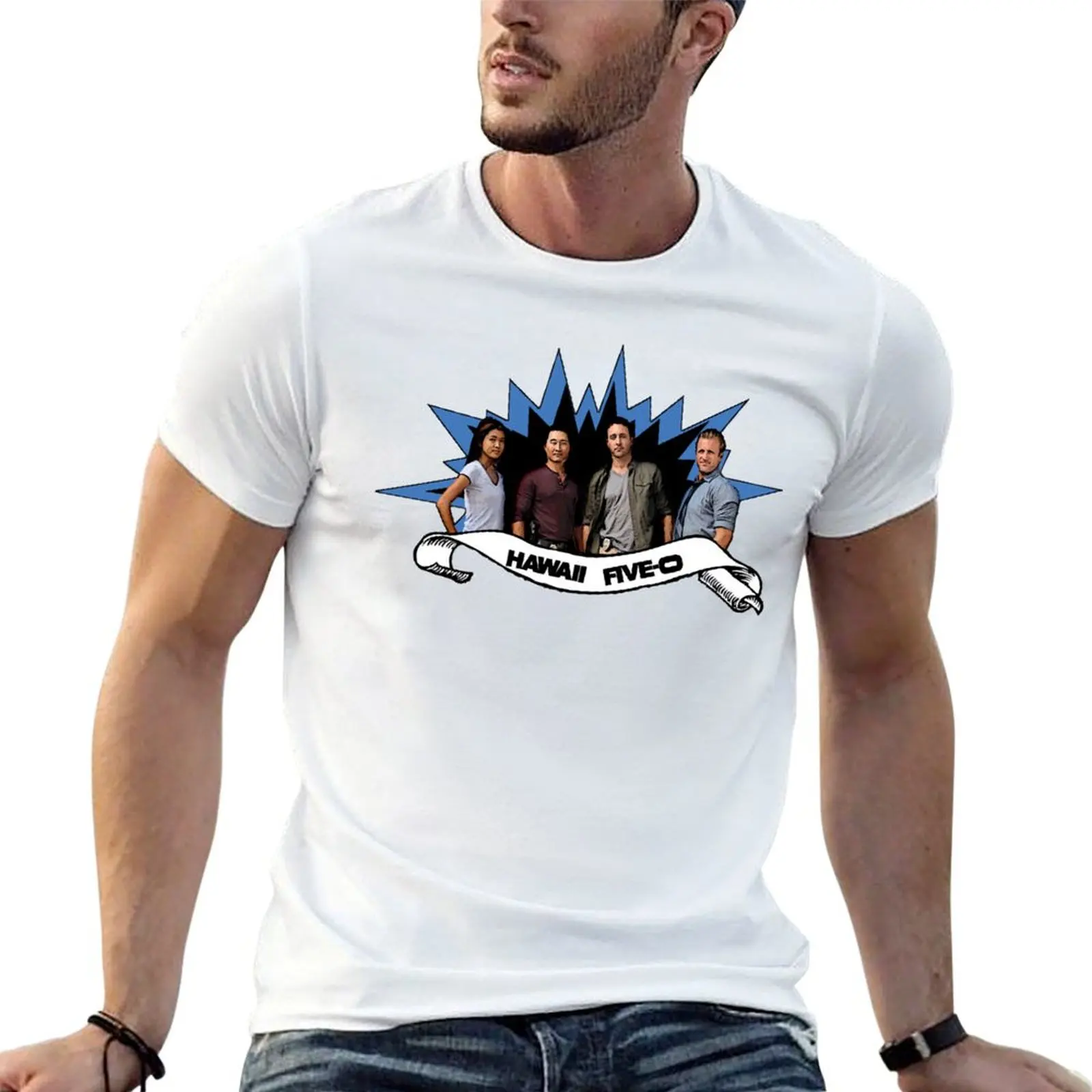 T-shirt avec impressions, naturel, exceptionnel, délicat, attrayant, Hawaii Five 0 Team, cadeau pour les fans
