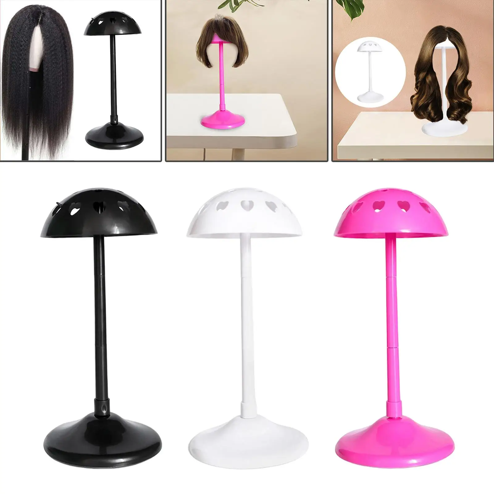 PP Hat Display Stand, Altura Ajustável, Estilo De Cabelo, Secagem, Armazenamento De Chapéu, Forma Bonito