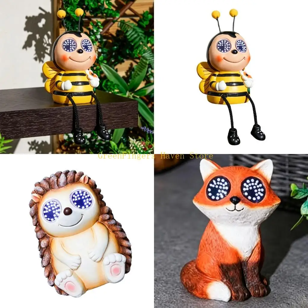 F68D Simulation Solar Winking Animal Lamp LED Light Imitation Waterproof LED Light Solar Power Landscape Ornament