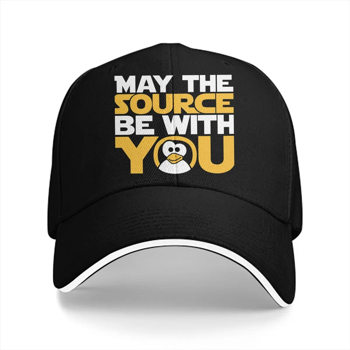 

Pure Color Dad Hats May The Source Be With You Men's Hat Sun Visor Baseball Caps Linux Operating System Peaked Cap