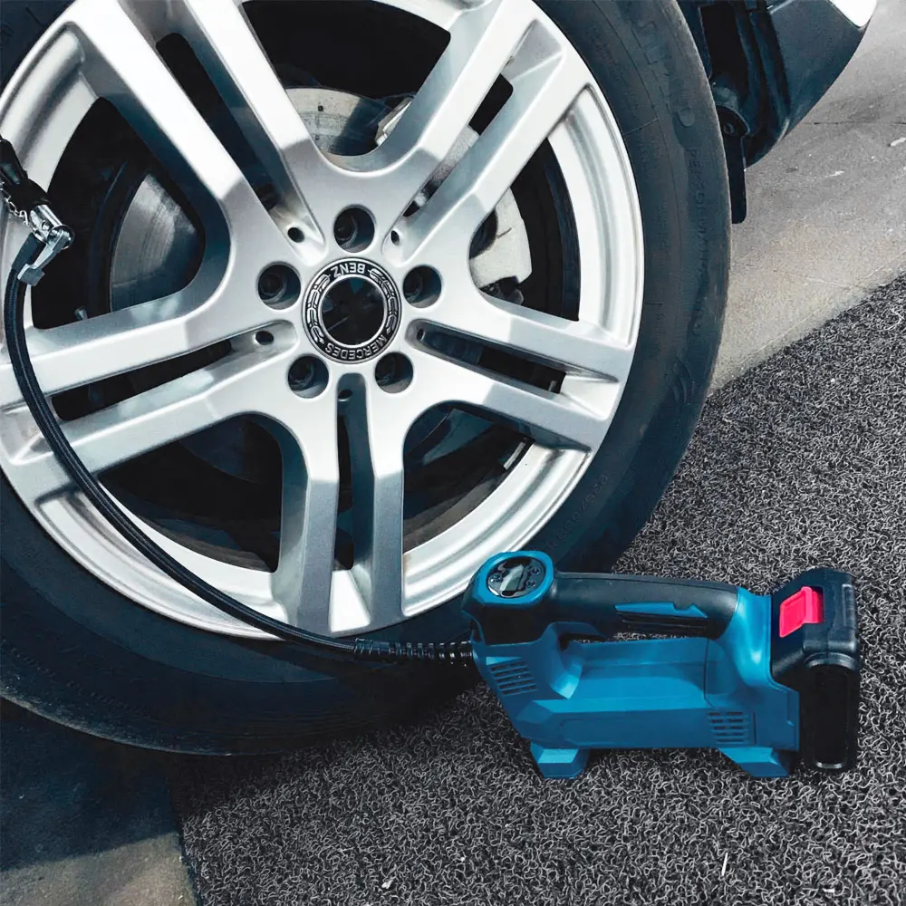 Compressore d'aria portatile per auto ad alta pressione con gonfiatore d'aria 18V con Display digitale pompa a batteria ricaricabile per batteria Makita
