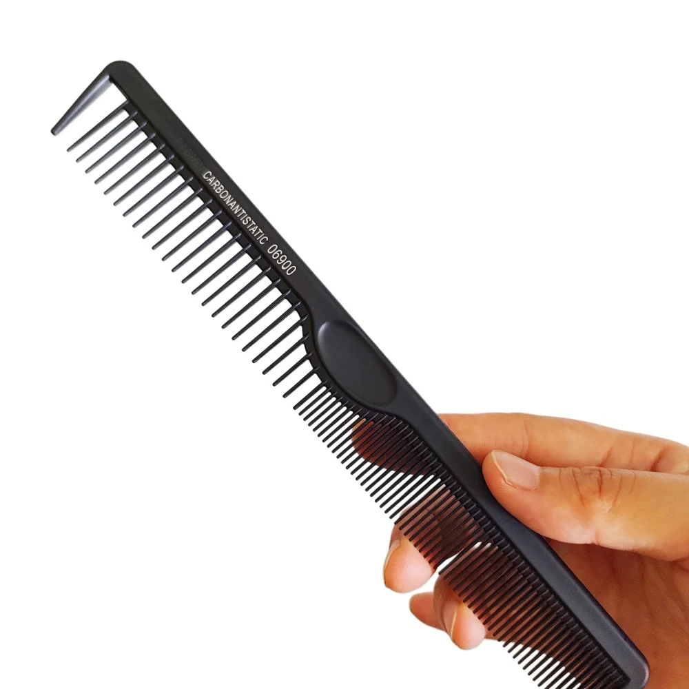 Double Sided Wide Fine Tooth Comb Hairdressing Comb Hair Brushes Anti Static Heat Resistant Carbon Steel Comb