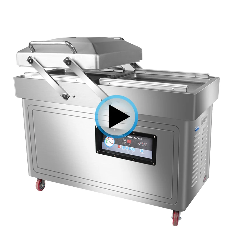 DZ(Q)400/2SB Industrial Double Chamber Food Nitrogen Gas-Flushing Vacuum Sealer Packing Machine best price high quality