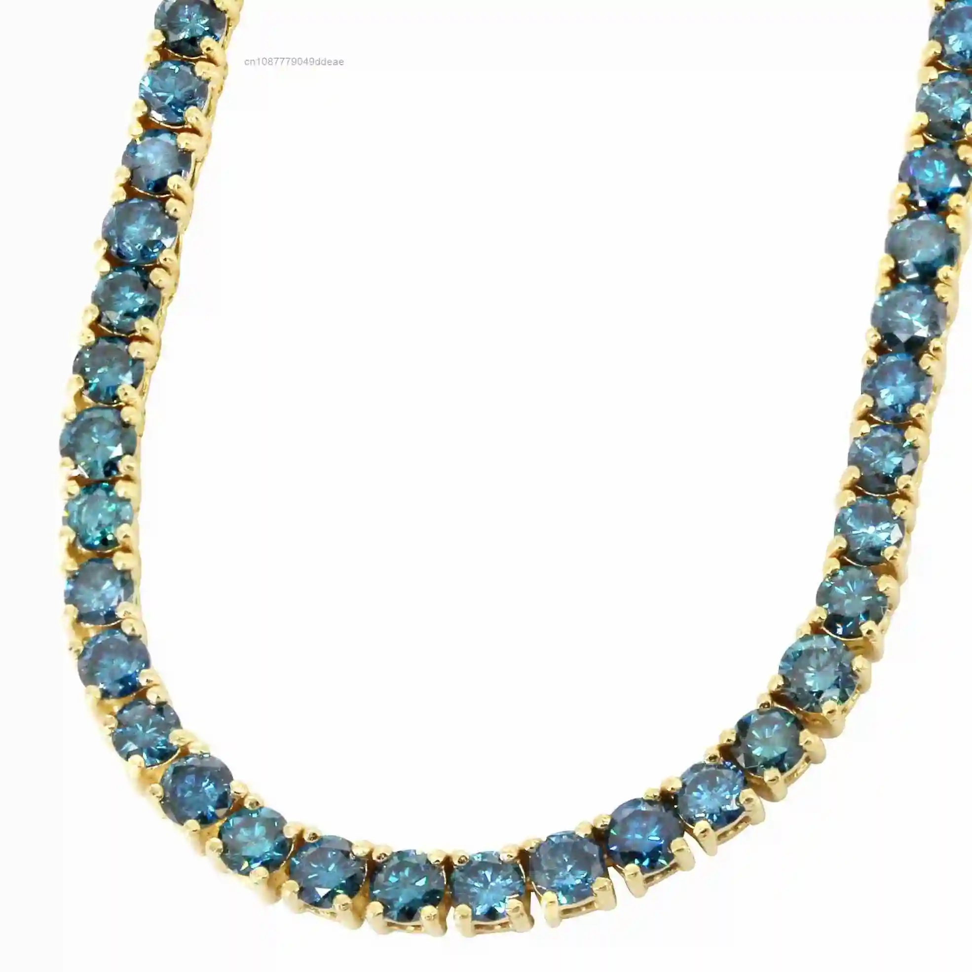 

S925 necklace Moissanite Stunning VVS Clarity Men's Hip Hop Fashion 14K Rose Gold 20 Pointer Lab Grown Diamond Tennis Chain a