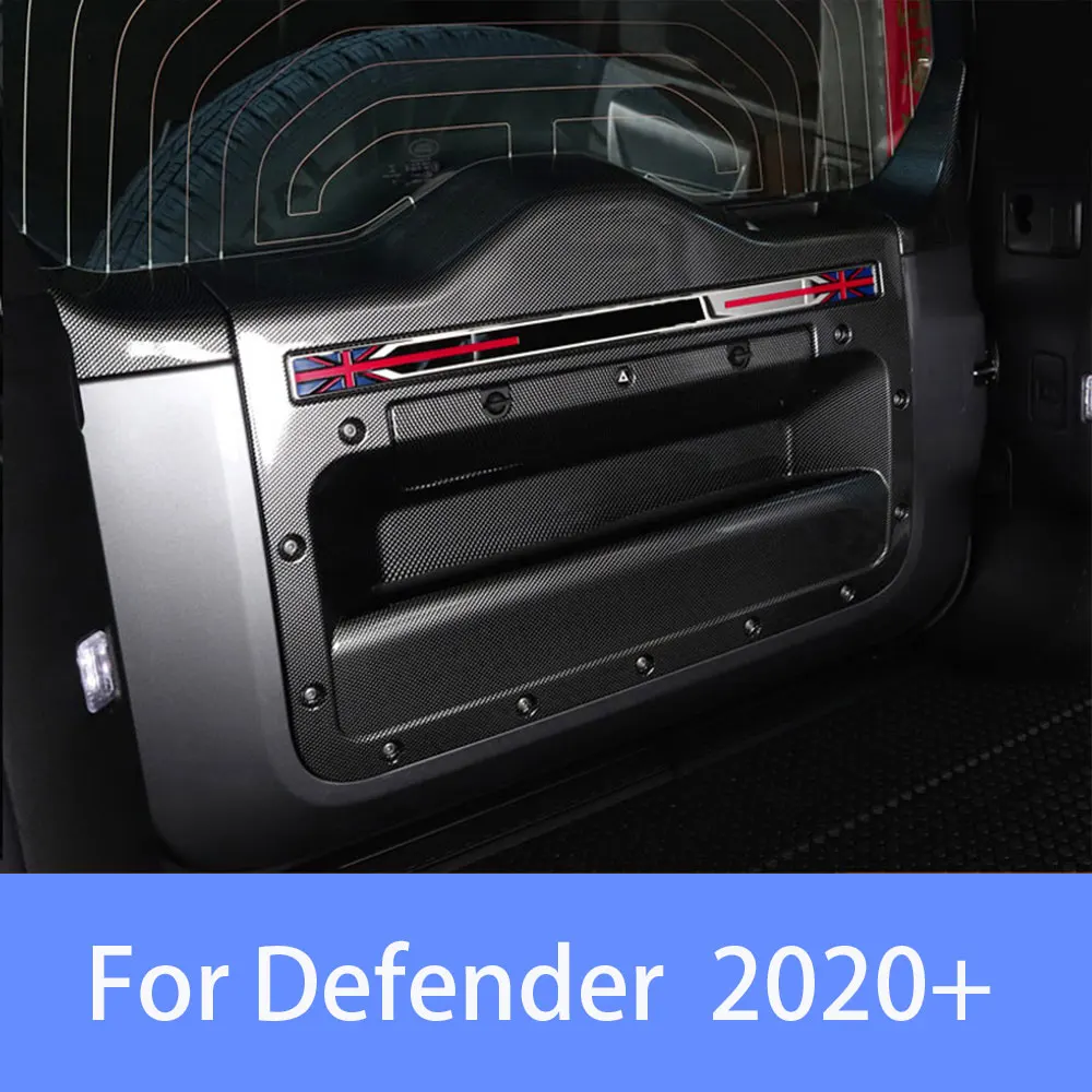 20-25 For Land Rover Defender rear tailgate panels trunk protective pads protective panels, carbon fiber automotive accessorie