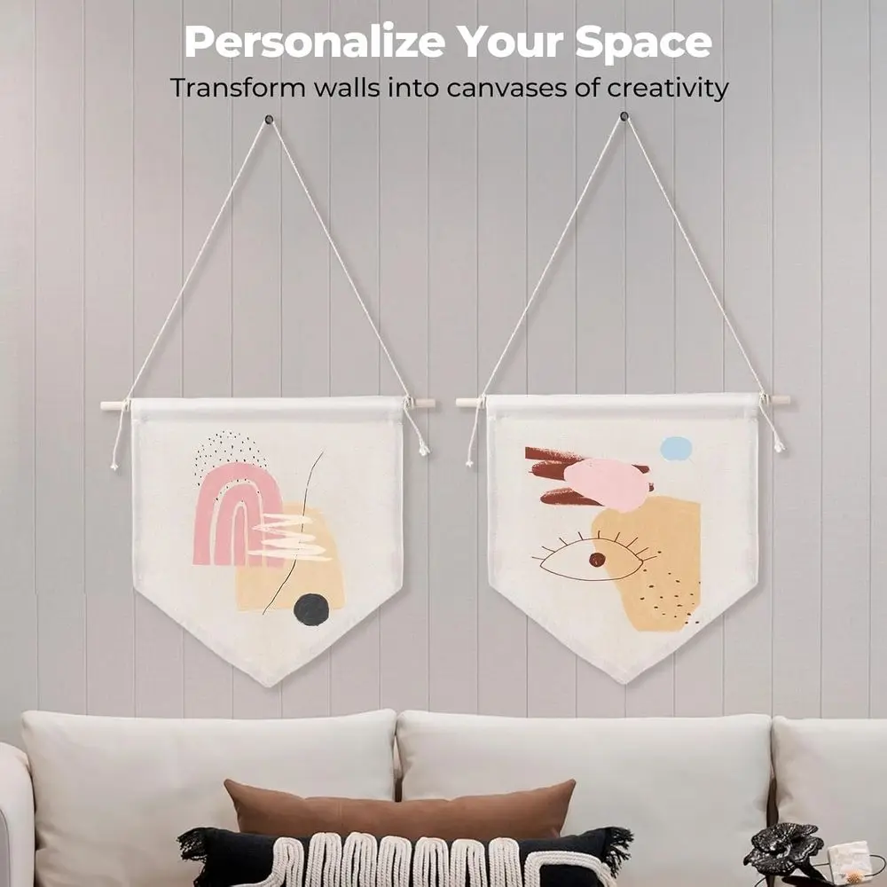 Set of 30 Canvas Banners - Decorative Wall Hangings for DIY Displays and Enamel Pin Collections