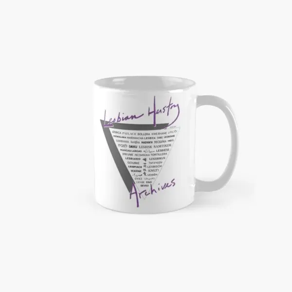 Lha Triangle The Word Lesbian In 40 L  Mug Image Simple Drinkware Tea Photo Handle Round Coffee Design Gifts Cup Picture