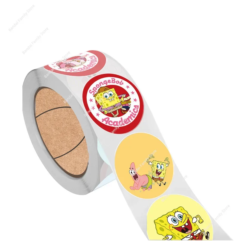 500pcs SpongeBob Children Anime Sticker Cute Kids Motivational Stickers Wedding Stickers Labels Envelope Seals Gift Decorations