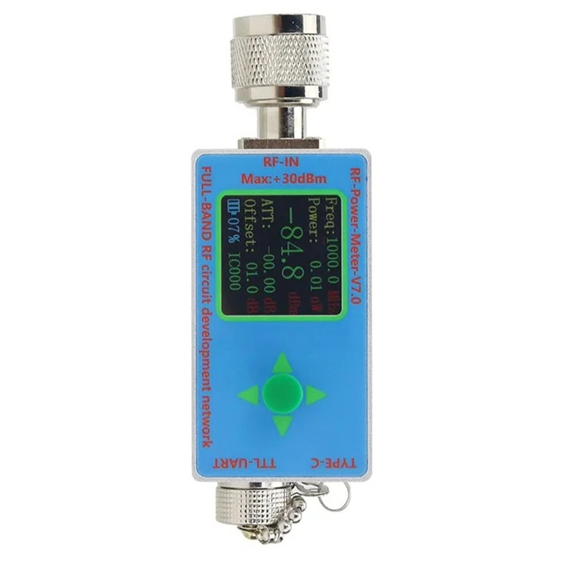 ●N-Type 100K-10Ghz V7.0 RF Power Meter TTL Software Communication TYPE-C USB Data Export Power Detector RF Attenuator-ABFB
