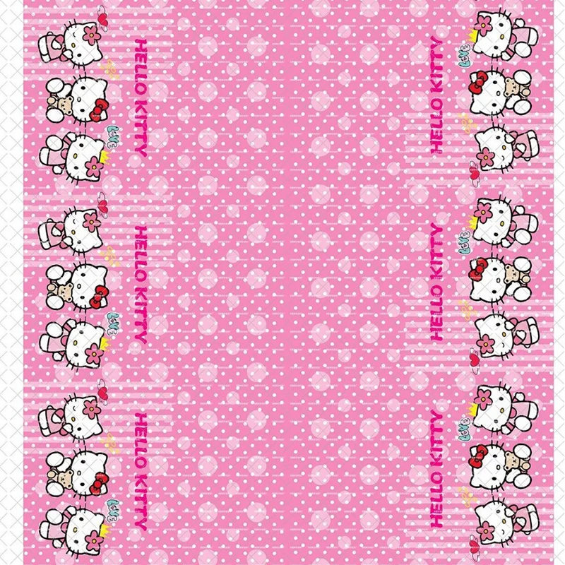 Hello Kitty Tablecloth Happy Birthday Decorations Cartoon Kawaii Table Cloth Kuromii Cat Baby Shower Girls Favors Party Supplies