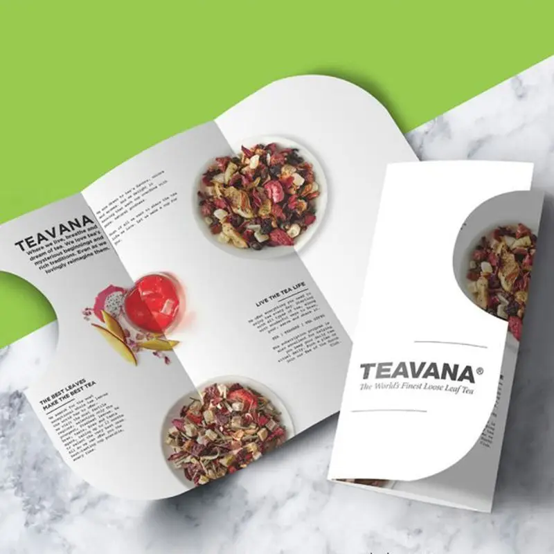 Customized Cardboard Booklet Size Flyer for Restaurant Menus Beauty & Jewelry Store Advertising Promotions Folding Leaflets