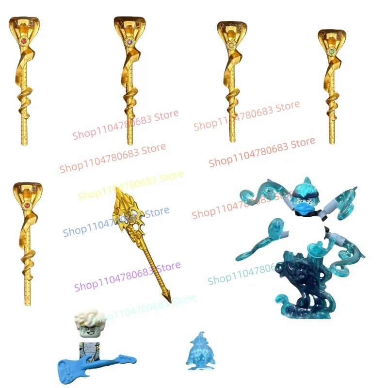 

MOC строительные блоки элементы мастер скипетр океан ниндзя мини фигурка сборка модель орнамент аниме фильм Декор игрушка в подарок