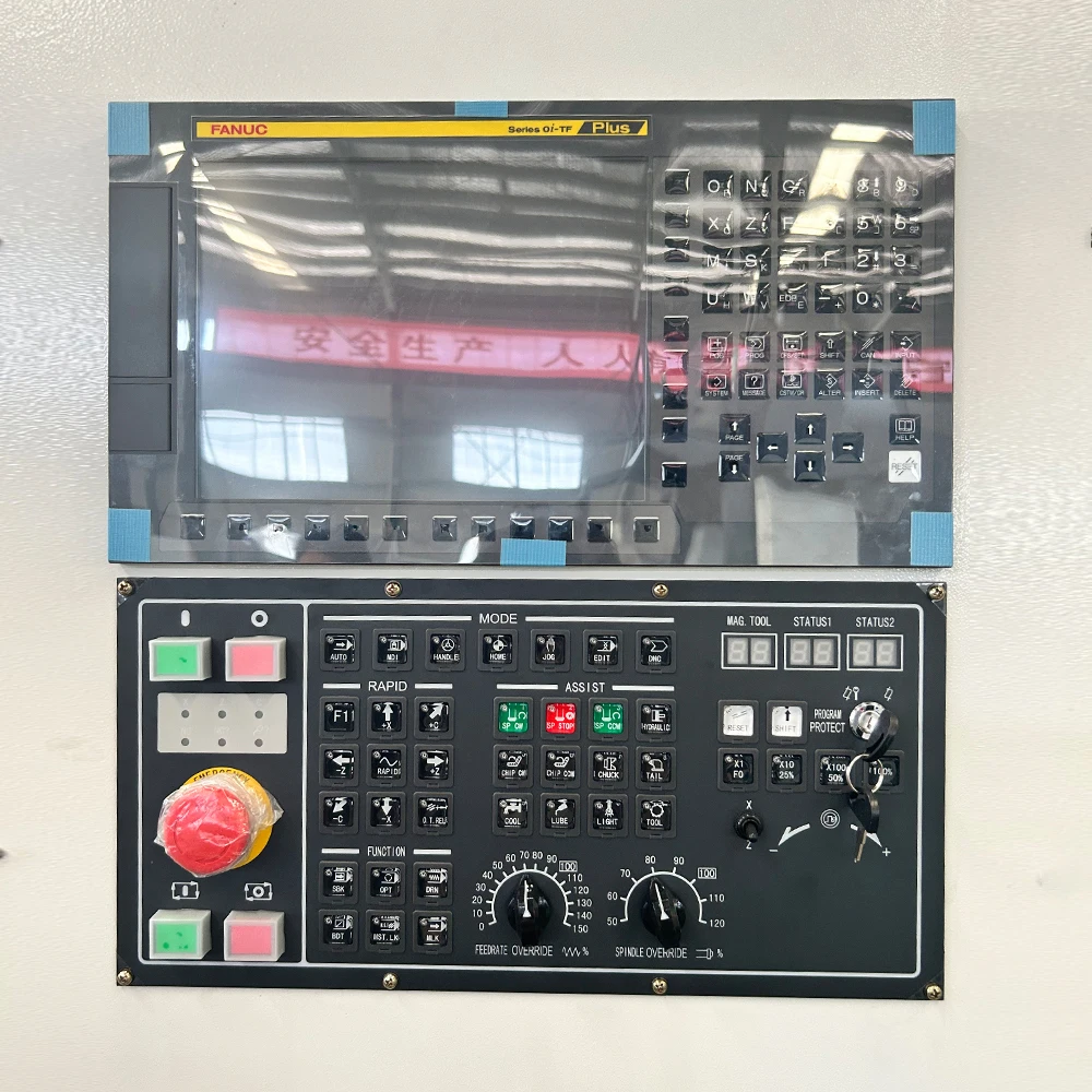Hoge Precisie Fanuc Systeem Tck56y Met As Cnc Schuine Bed Metalen Draaibank