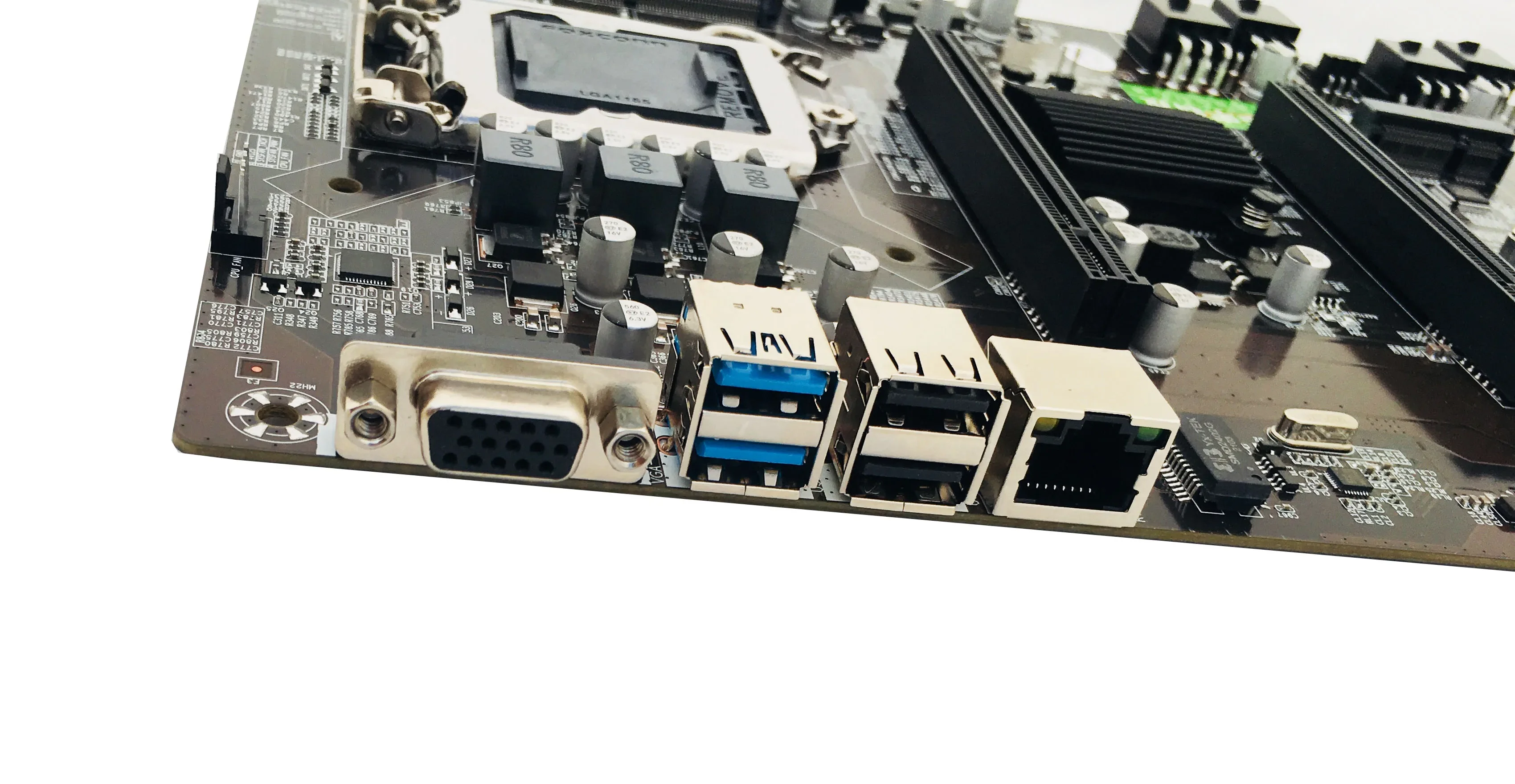 B75 8GPU Motherboard 65mm 70mm LGA 1155 For RX/GTX10/GTX20/GTX30 Series DDR3 8 Graphics Cards Mainboard