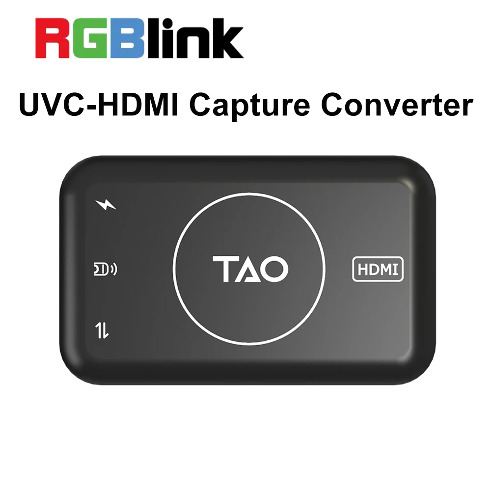 

RGBlink TAO 1 Tiny UVC to HDMI Adapter 2.0 4K USB Webcam to HDMI Compatible with Atem Streaming Switcher USB-C Webcams