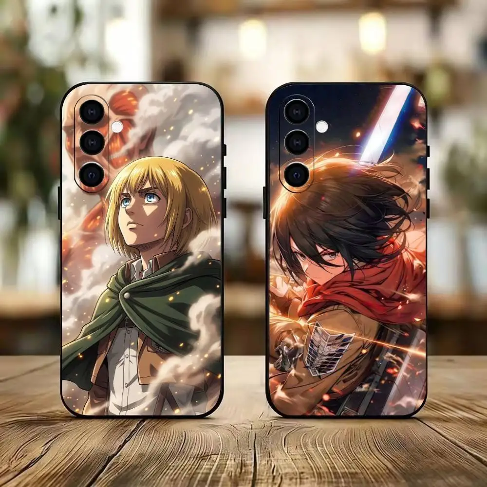 

Protagonist-A-ttack on T-itan Phone Case Black Silicone Soft For Samsung Galaxy A73,A72,A71,A70,A53,A52,A51