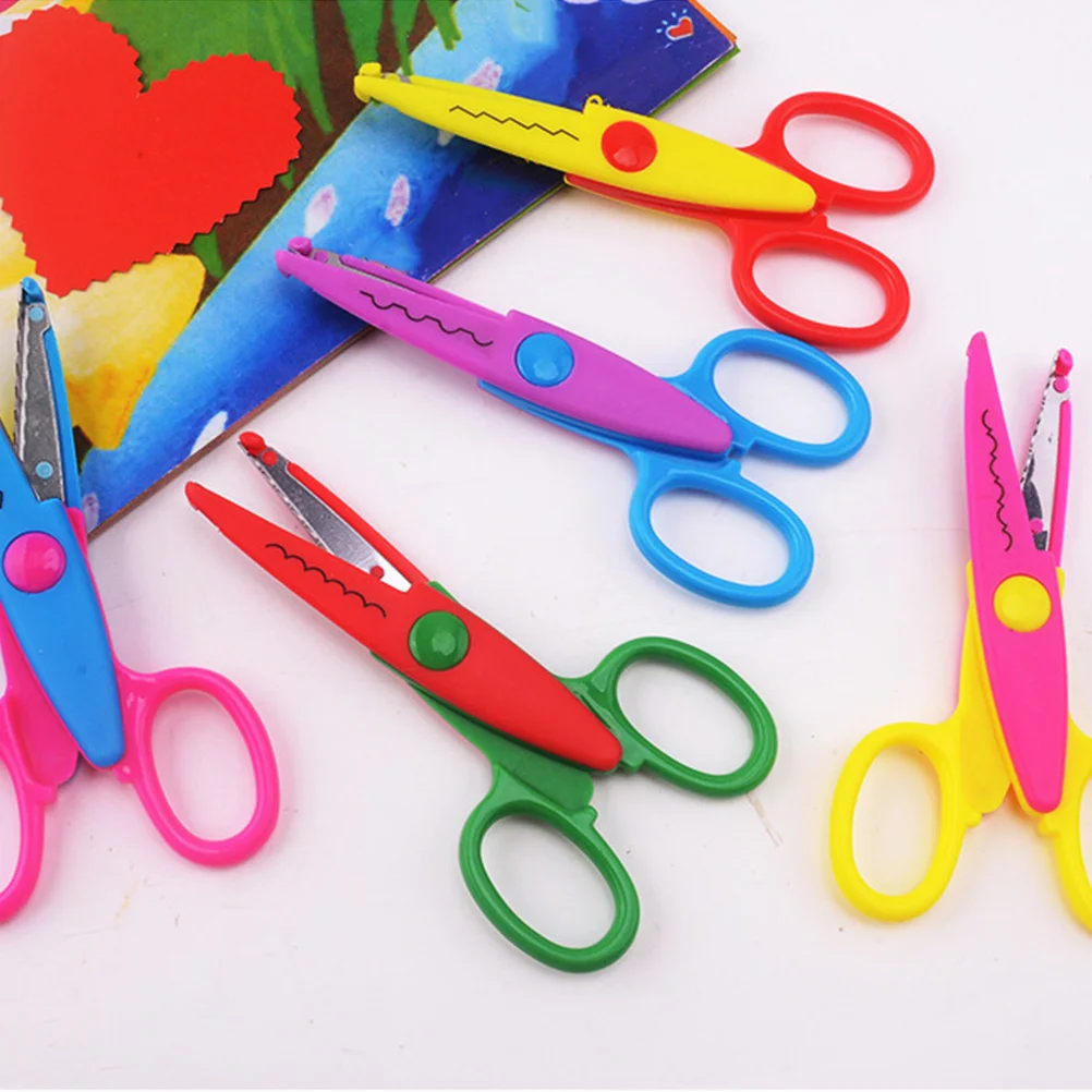 

9pcs Special-Shaped Craft Safe Edged Small Scissors For Scrapbooking Paper Cutting Portable Scissors Handicraft Tool