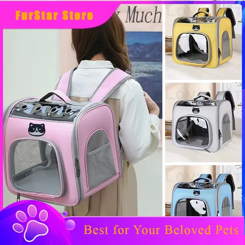 Furstar1pc Big Capacity Space Capsule Cat Carrying Backpack Portable Pet Carrier Small Animals Travel Bag For Traveling Outdoor