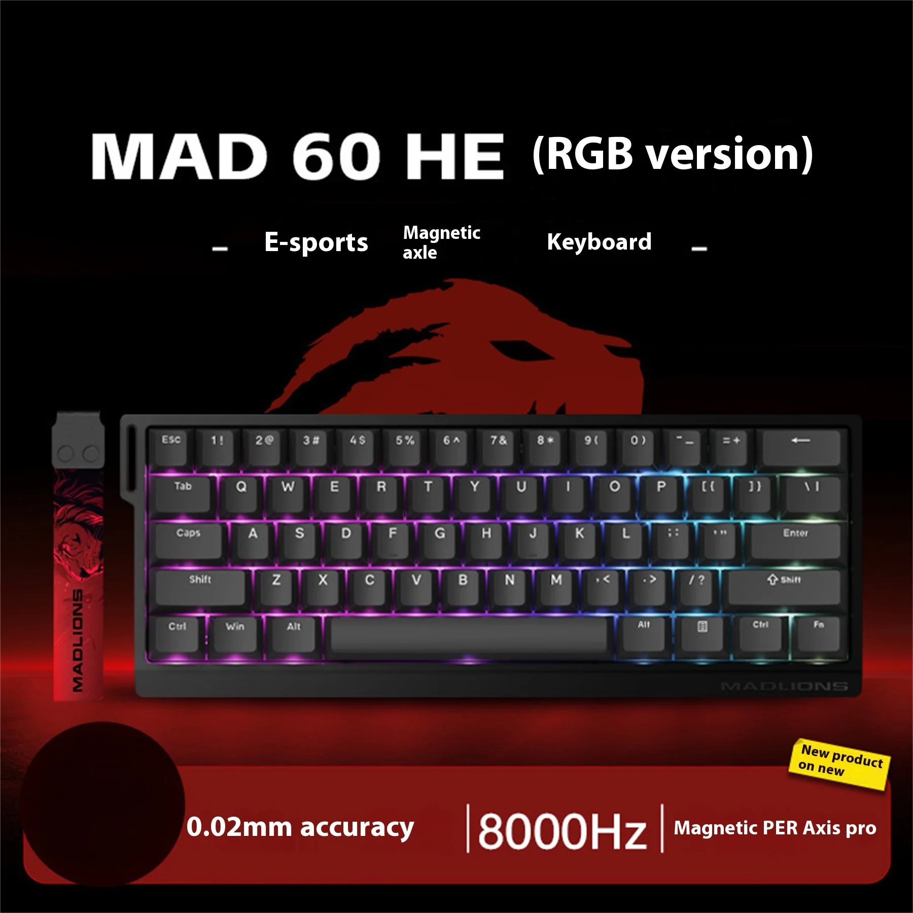 MAD 60  HE Magnetic Switch Gaming Keyboard Aluminum Alloy 8000Hz Quick Trigger Mechanical Keyboard Hot Plug SOCD/RS Varolant