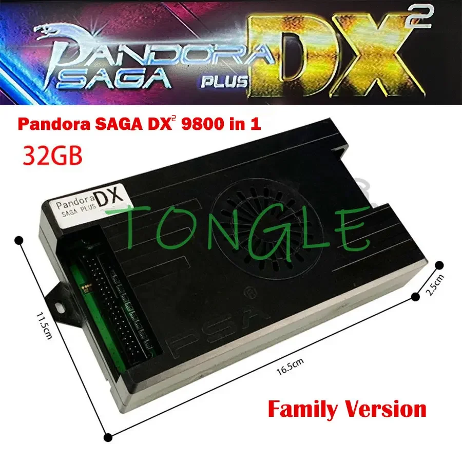 Pandora Saga DX Box Arcade Game Console, Family Version Motherboard, PCB, 3D, 4 Players Kit, Jamma 5000 in 1, Upgraded to 9800