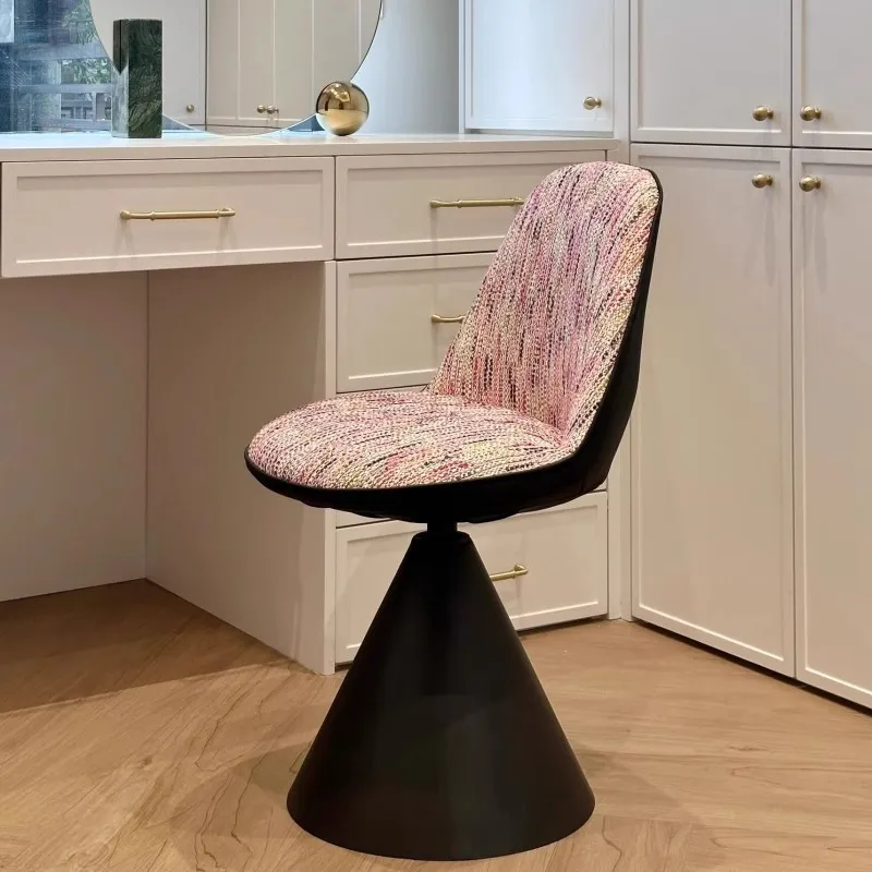 Minimalist backrest dining chair rotatable makeup stool bedroom study desk rotating stool