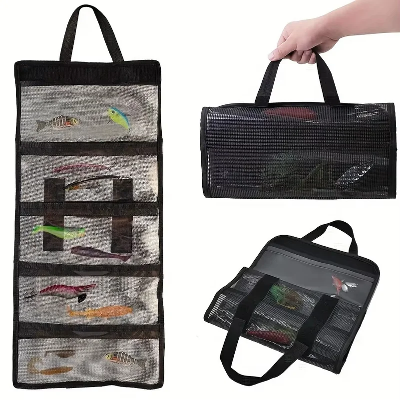 Large-Capacity Transparent PVC Tackle Bag - Portable and Durable, Suitable for Storing Bait and Accessories. fishing supplies
