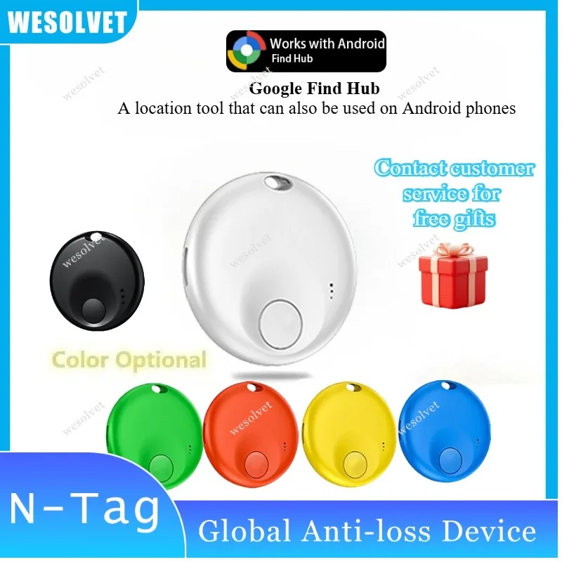 

Android Smart Tag Airtags Device Tracker for Google Find Hub Locator Finder Wallet Keys Bag Bike Car
