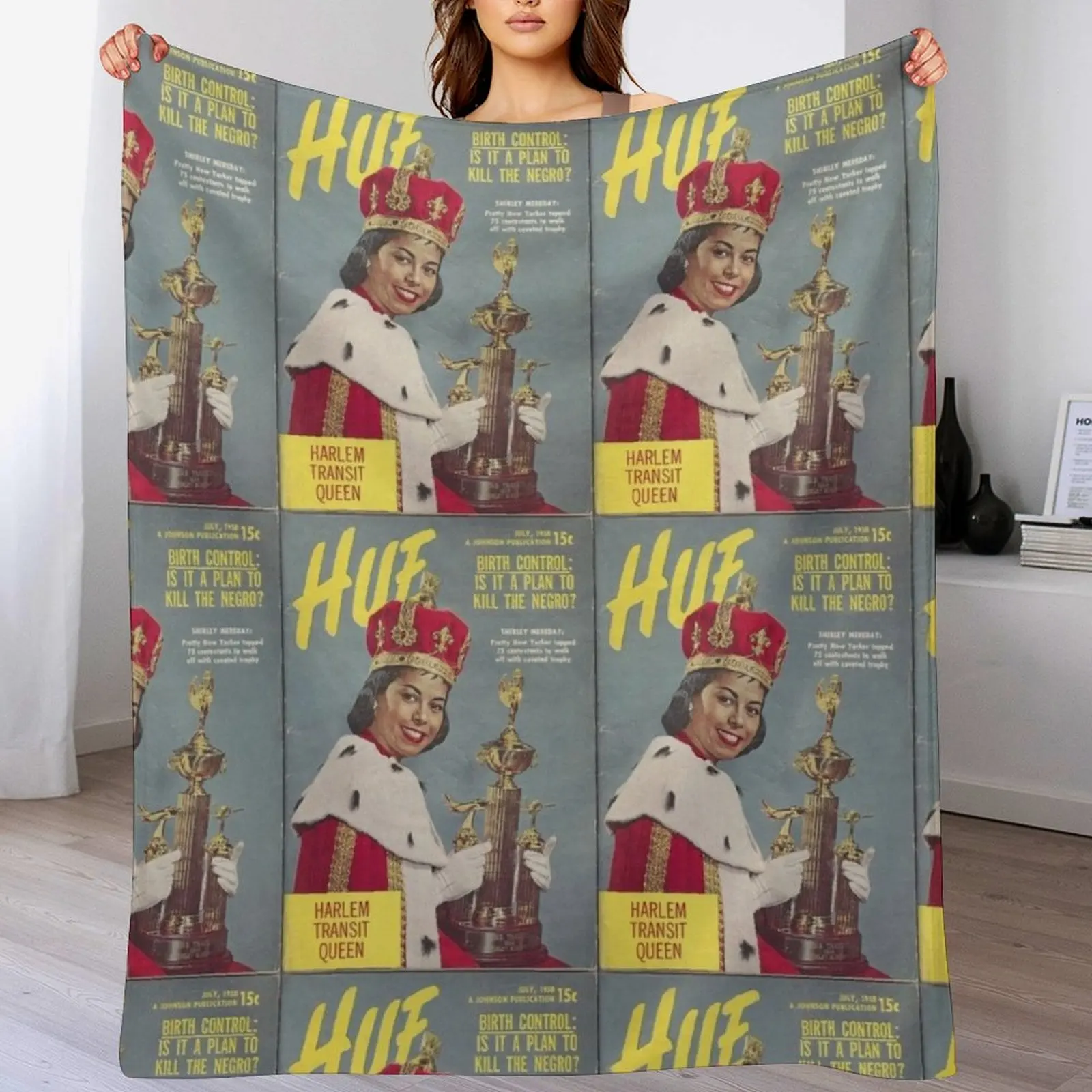 

Rare Black Queen Throw Blanket bed plaid Single Cute Thermals For Travel Blankets