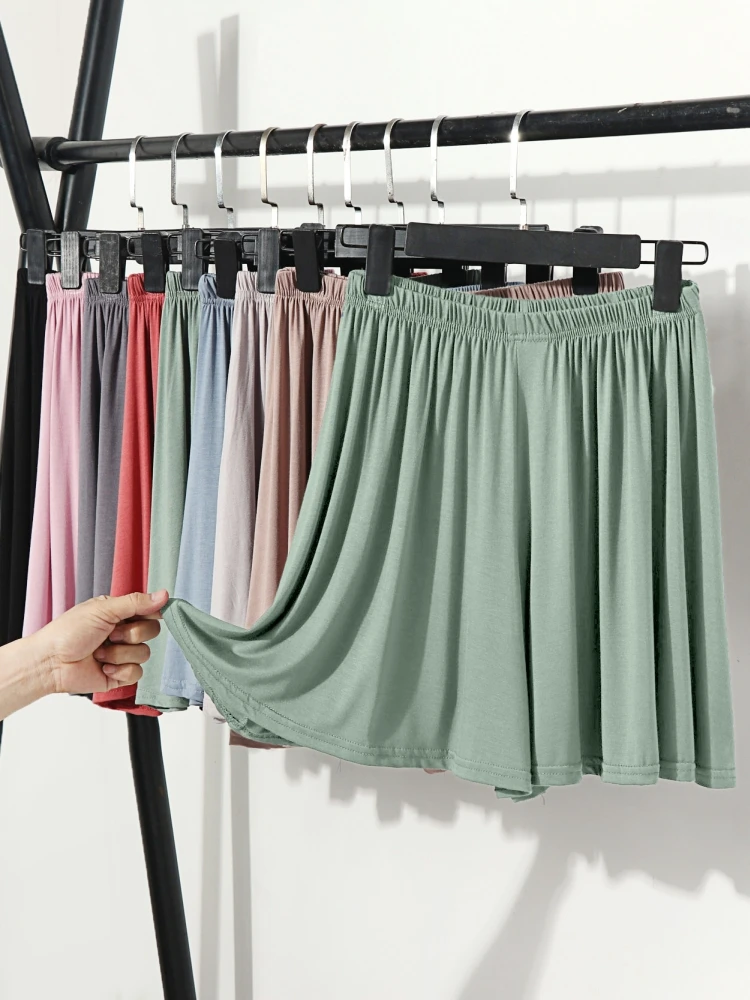 

Летние женские модальные тонкие брюки свободного кроя с широкими штанинами, домашняя одежда больших размеров, повседневные брюки с высокой талией для кондиционированных помещений