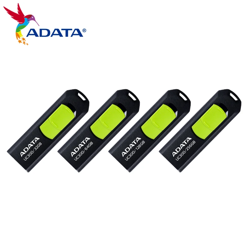 

Original ADATA UC300 USB Flash Drive 32GB 64GB 128GB 256GB USB 3.2 Type-C Memory Stick Pendrive High speed Interface Pen Drive