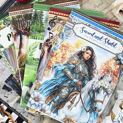 20Sheets Large Size Vintage Sticker Book Waterproof Dual-Material Washi PET Stickers Set Scrapbooking Holiday Party Decoration