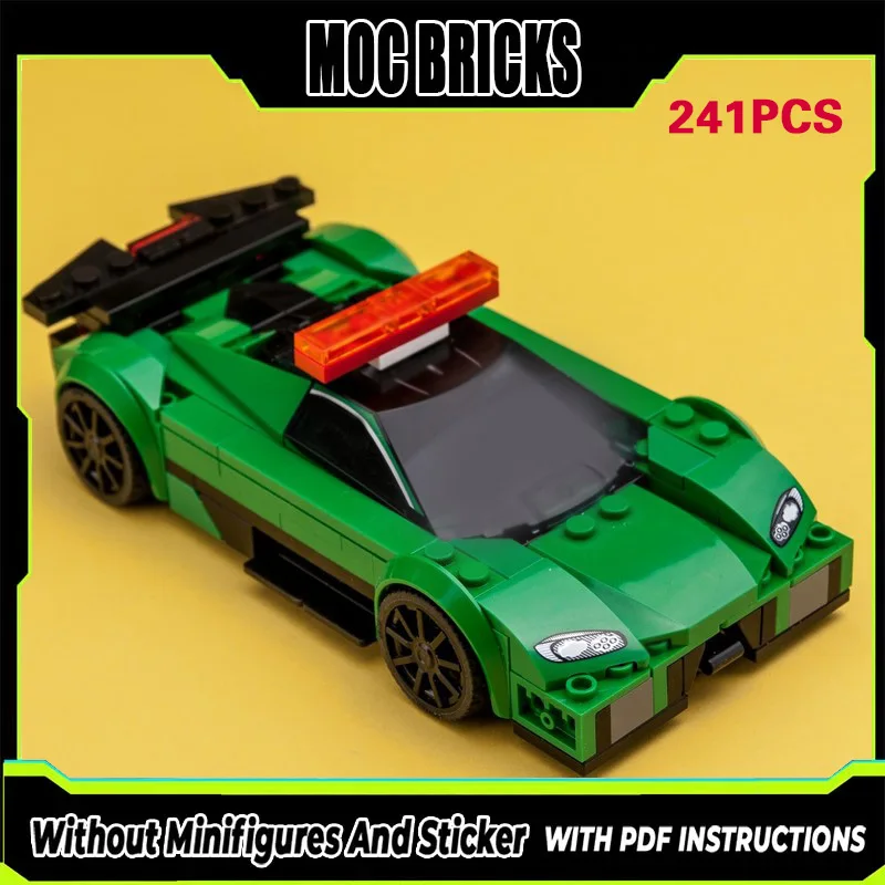 

Speed Racing Car Model MOC Building Bricks Different Safety Car Modular Technology Gifts Holiday Assemble Children Toys Suit