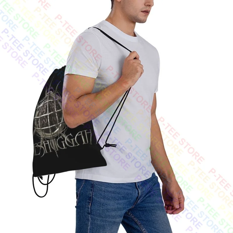 Meshuggah Drawstring Bags Gym Bag Cute Schoolbag Lightweight Multi-function