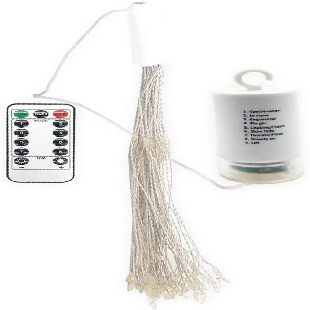 Firework String Lights 8 Mode Explosion Star Copper Silver Wire Fairy Light Decoration Lamp Remote Control String Light Hot sale