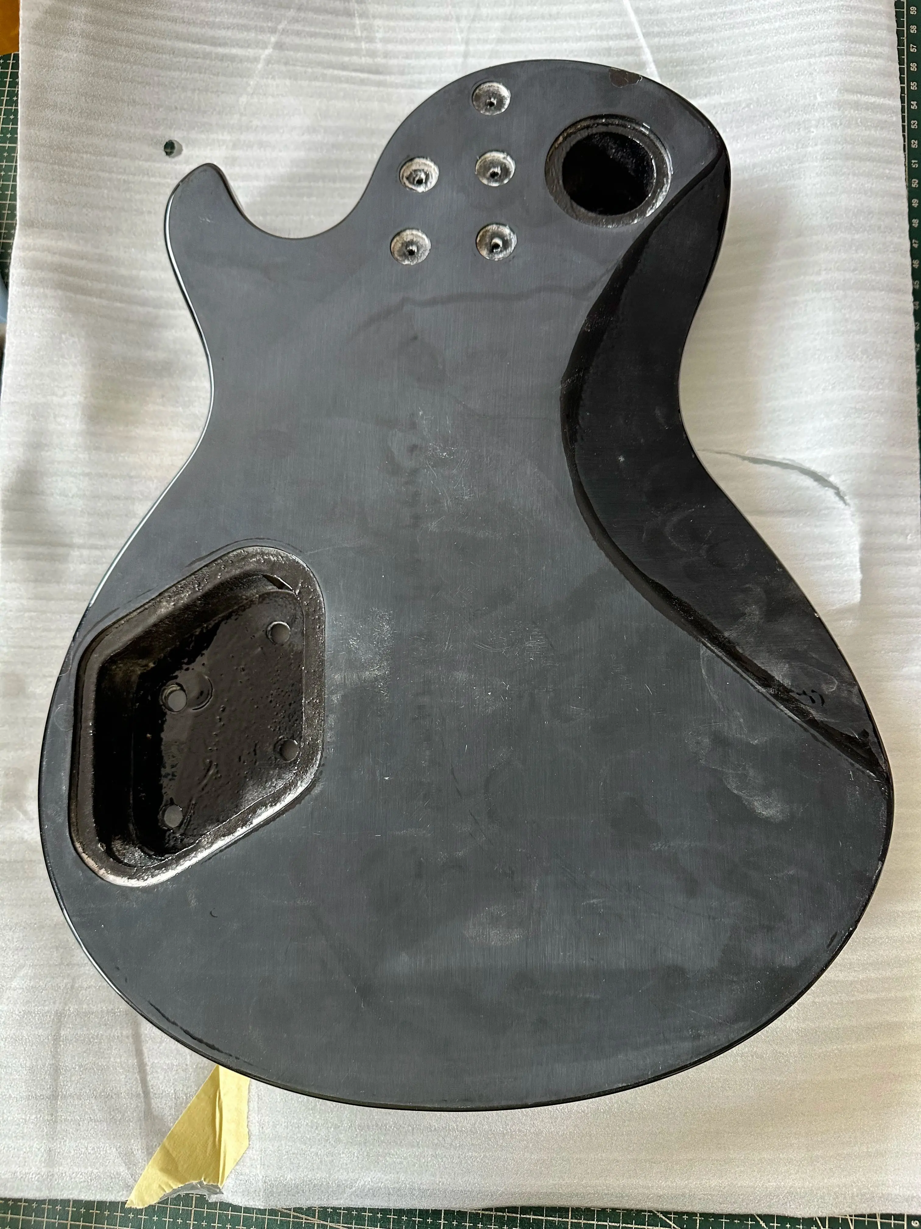 Mahogany Wood Electric Guitar Body Kit, DIY G Style, Barrel, Parts, Unfinished Stock, Defective L P Style
