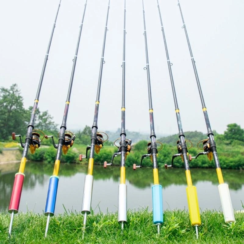 

Fishing Poles Holder Portable Bracket Insert Ground Sea Fishing Rod Stand Base