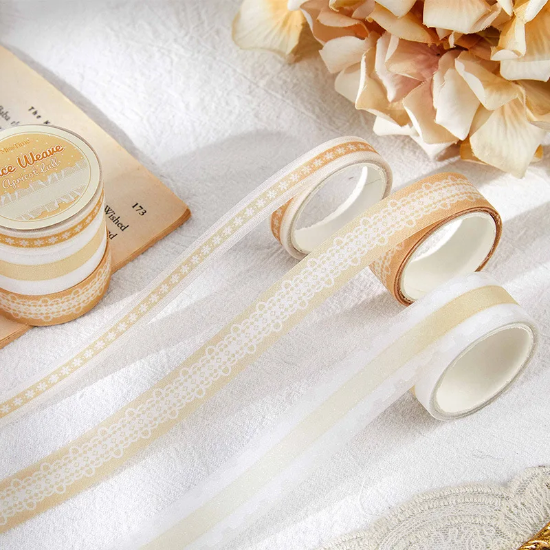 1cm×200cm,Tape Fleece Weft Ribbon Series Lace Hand Account Decoration Collage Materials Reusable Tape
