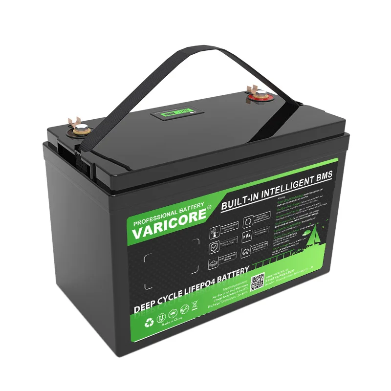 Batería VariCore 12,8 V 160AH LiFePO4 con BMS 12v 4s fosfato de hierro y litio 6000 ciclos para encendedor de coche energía solar fuera de la red