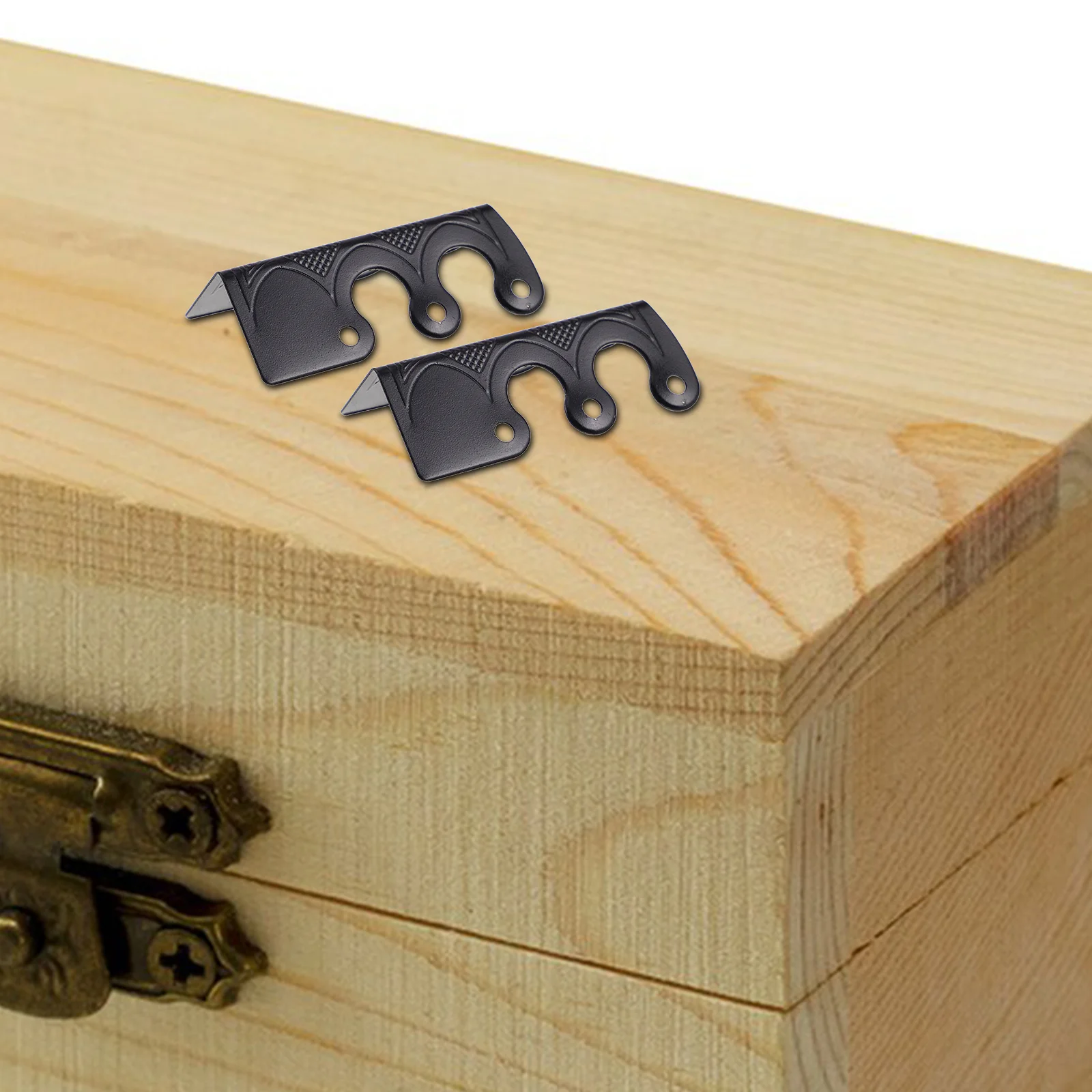 

10Pcs Metal Vintage Corner Protectors for Wooden Boxes Jewelry Box Decorative Edge Guards