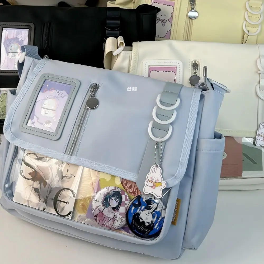 

2024 Y2K прозрачная сумка через плечо, легкая водонепроницаемая сумка JK Ita, японская витрина «сделай сам», школьные сумки в стиле Харадзюку