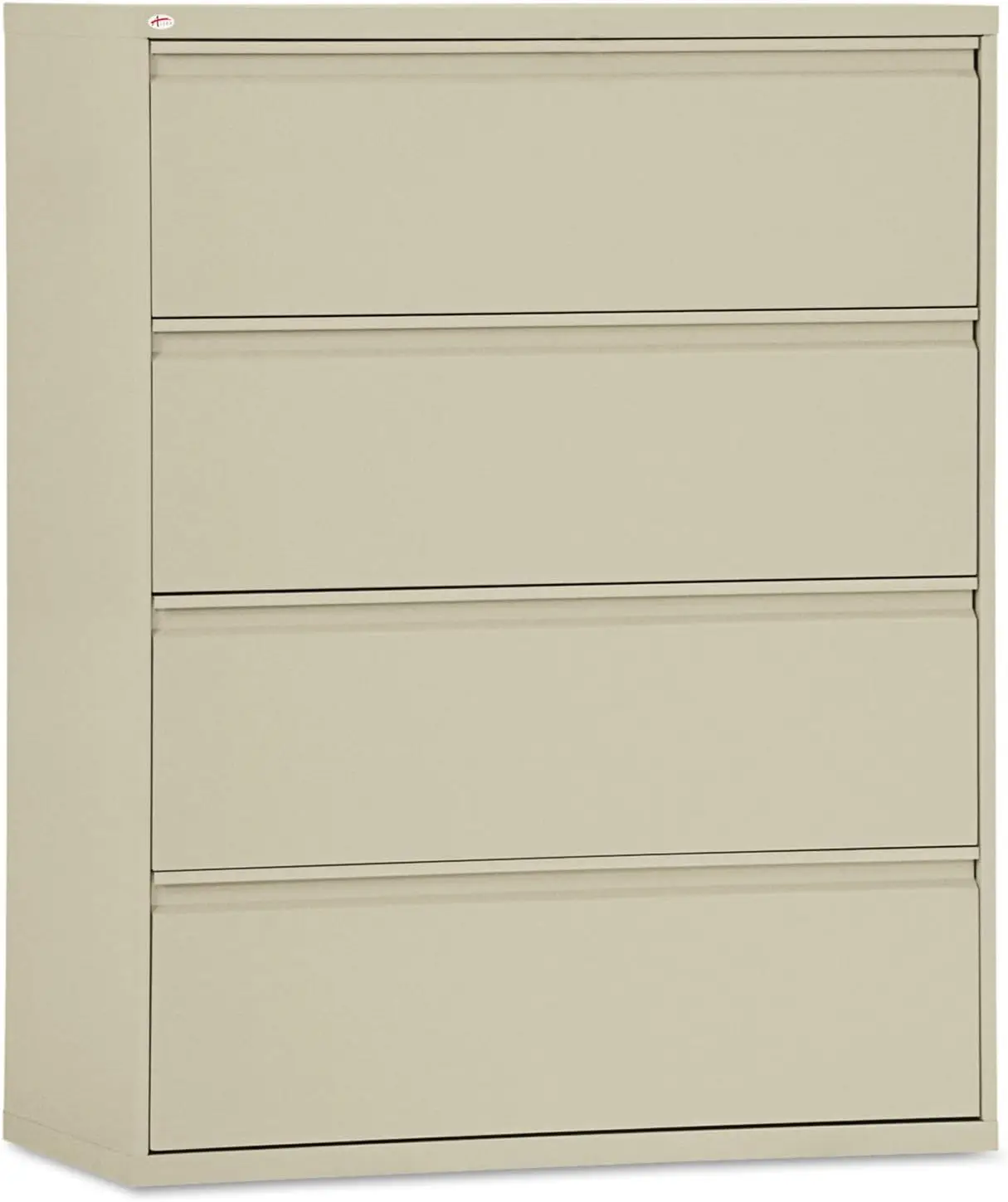 Four-Drawer Lateral File Cabinet, 42W X 19-1/4D X 54H, Putty