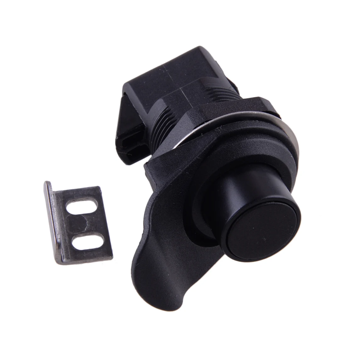 1 Set Push To Close Button Latch Non-Locking 93-304 Black Fit For 1 Inch Mounting Hole Marine Boat RV Door Glove Box