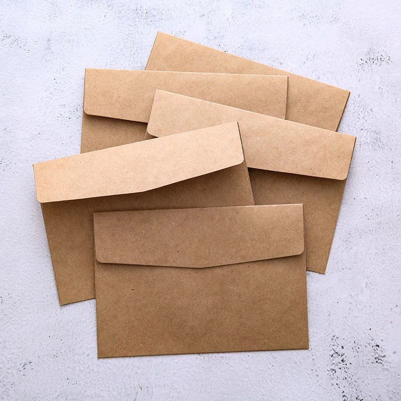 20 Stück 16×11 cm große Umschläge, klassisch, weiß, schwarz, Kraftpapier, blanko, Mini-Papierumschläge mit Fenster, Hochzeitseinladungsumschläge, Geschenkumschläge – Detail 10