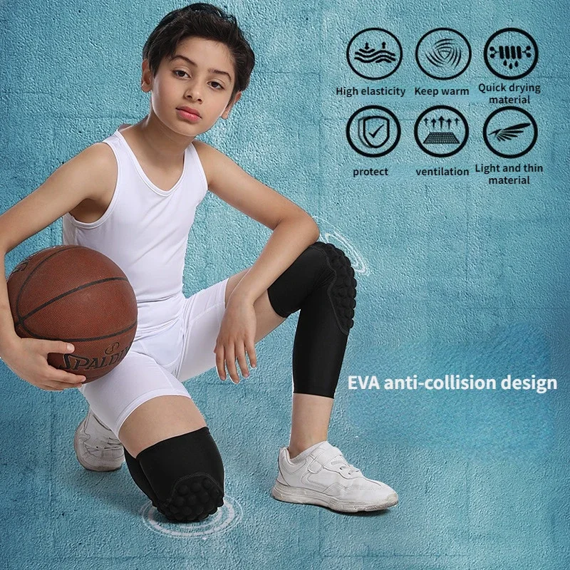 1PC EVA Children Kneepad Compression Leg Cover Protective Sports Equipment Knee Support to Prevent Injury Outdoor Sports Supply